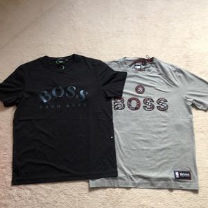 Hugo Boss T- shirt bundle Boss X NBA grey Raptors shirt and black BOSS logo tee